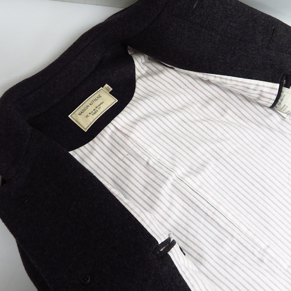 実際に弊社で買取させて頂いたMAISON KITSUNE/メゾンキツネ ウール混 コート/Sの画像 2枚目