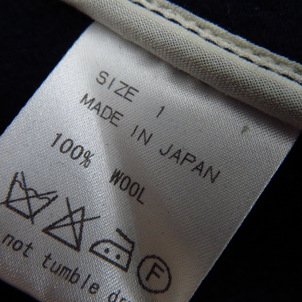 実際に弊社で買取させて頂いたMARKAWARE/マーカウェア ウールコート フード 日本製/1の画像 4枚目