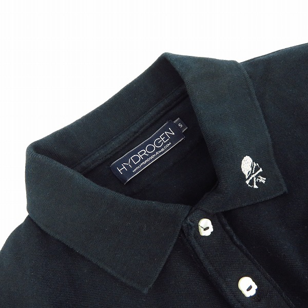 実際に弊社で買取させて頂いたHYDROGEN/ハイドロゲン ワンポイントスカル ポロシャツ/Sの画像 5枚目