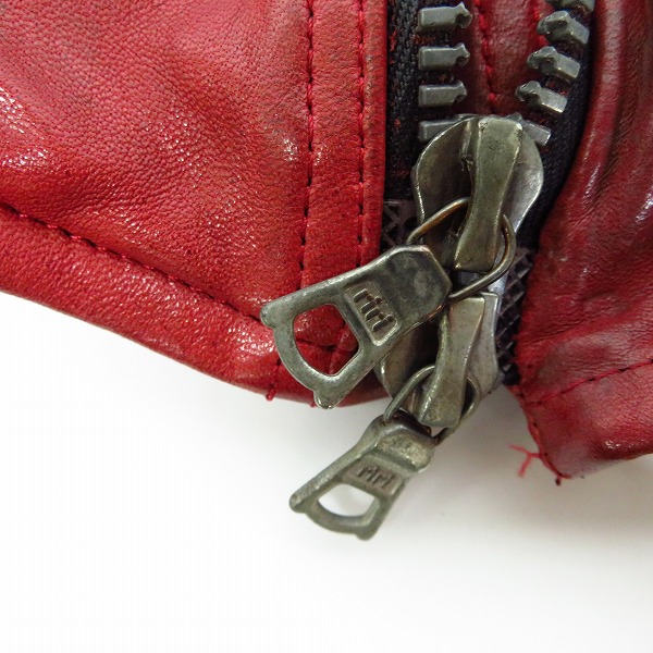 実際に弊社で買取させて頂いたBACKLASH/バックラッシュ ジャパンホース 製品染め ダブルライダースジャケット/2の画像 5枚目