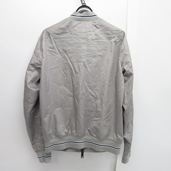 実際に弊社で買取させて頂いた【国内正規】ARMANI JEANS/アルマーニジーンズ バックロゴ ナイロンブルゾン 48の画像 1枚目