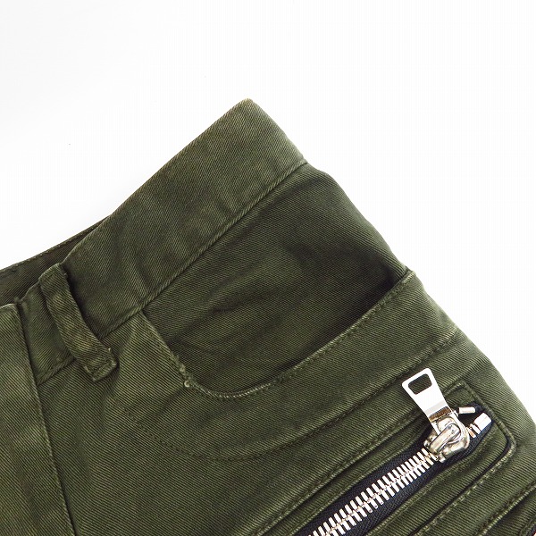 実際に弊社で買取させて頂いたBALMAIN/バルマン バイカーパンツ カーゴパンツ カーキ 28の画像 6枚目