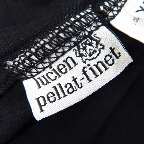 実際に弊社で買取させて頂いたlucien pellat-finet /ルシアンペラフィネ スワロスタッズ スカルTシャツ ブラック XSの画像 2枚目