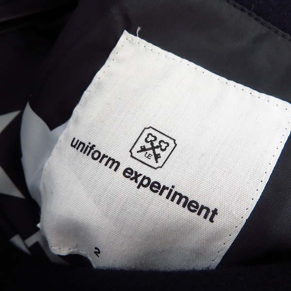 実際に弊社で買取させて頂いたuniform experiment/ユニフォームエクスペリメント LIGHT FLANNEL WOOL 3 BUTTON PADDED JACKET UE-156037/2の画像 2枚目