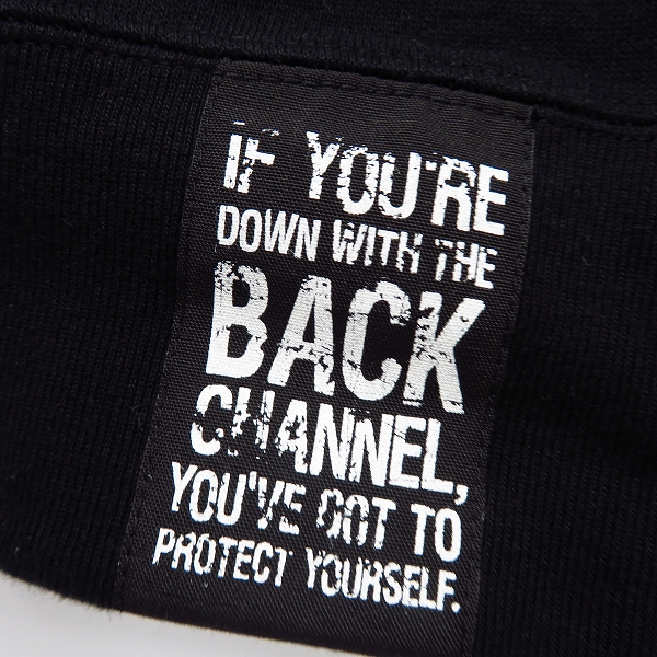 実際に弊社で買取させて頂いたBackChannel/バックチャンネル ジップアップパーカー バックプリント ブラック/オレンジ Mの画像 2枚目