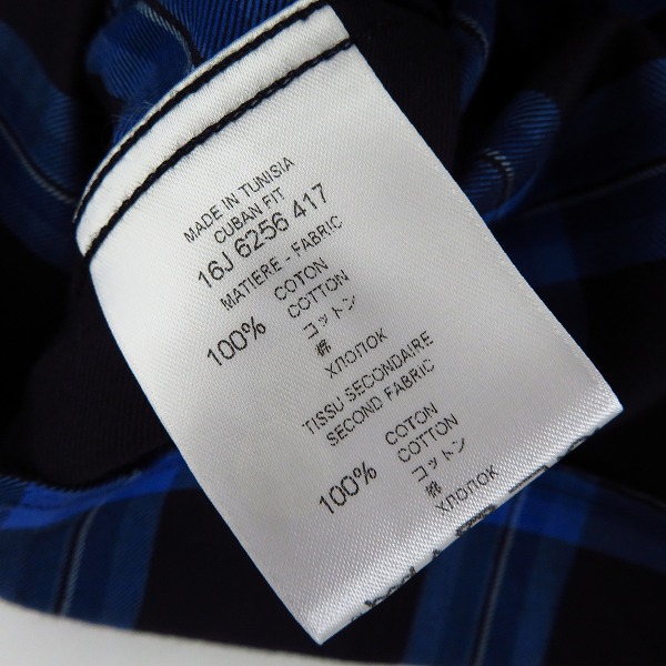 実際に弊社で買取させて頂いたGIVENCHY/ジバンシィ チェック シャツ 16J 6256 417/38の画像 4枚目