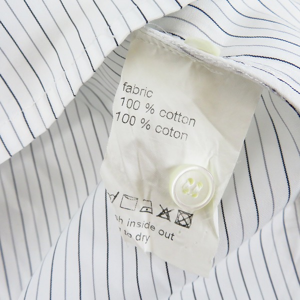 実際に弊社で買取させて頂いたKRISVANASSCHE/クリスヴァンアッシュ ストライプ 長袖シャツ/48の画像 4枚目