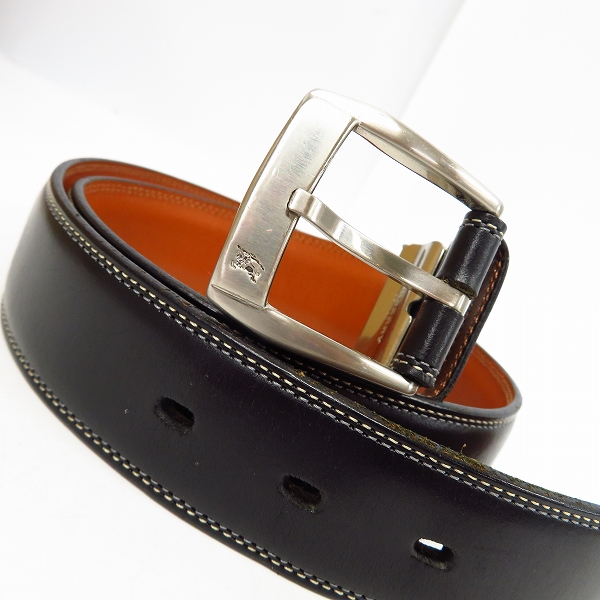 実際に弊社で買取させて頂いたBURBERRY LONDON/バーバリー ロンドン レザーベルト ブラック