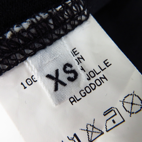 実際に弊社で買取させて頂いたlucien pellat-finet /ルシアンペラフィネ スワロスタッズ スカル カットソー/ロンT ブラック XSの画像 3枚目