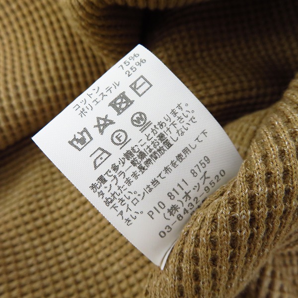 実際に弊社で買取させて頂いた【未使用】Lounge Lizard/ラウンジリザード DUSTY WAFFLE LONG SLEEVE TEE/ロング スリーブ Tシャツ 8759/1の画像 4枚目