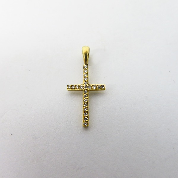 実際に弊社で買取させて頂いたEYEFUNNY/アイファニー 18KYG スティンガークロス S ｗ/ダイヤ HSC002の画像 1枚目