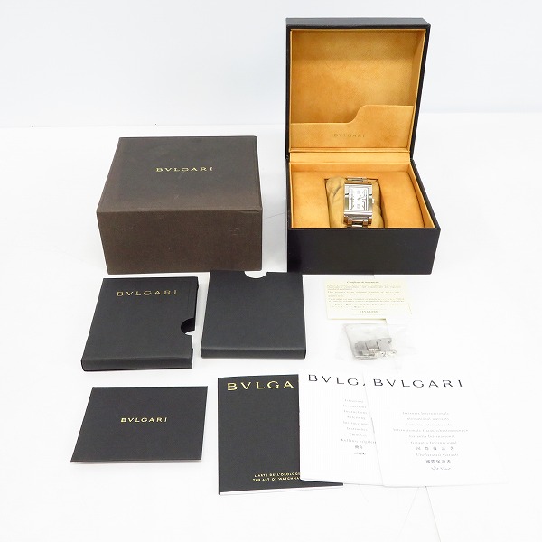 実際に弊社で買取させて頂いた【証明書付/動作確認済み】BVLGARI/ブルガリ レッタンゴロ 自動巻き/AUTOMATIC 腕時計 RT45Sの画像 7枚目