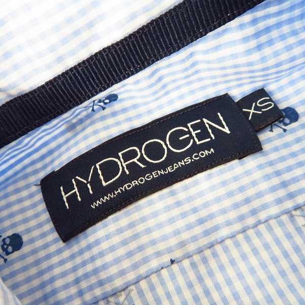 実際に弊社で買取させて頂いたHYDROGEN/ハイドロゲン スカル刺繍 半袖シャツ/XSの画像 2枚目