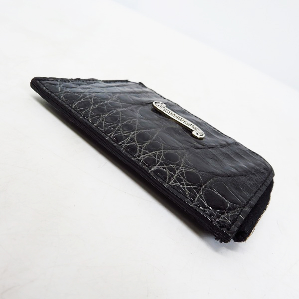 実際に弊社で買取させて頂いた【ギャラ付】BILL WALL LEATHER/BWL/ビルウォールレザー L字ジップ コインケースｗ/アリゲーターの画像 2枚目