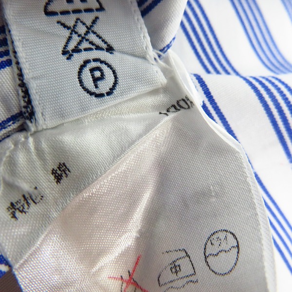 実際に弊社で買取させて頂いたBARBA×BARNEYS NEWYORK/バルバ×バーニーズニューヨーク ストライプ柄 ドレスシャツ/39の画像 5枚目