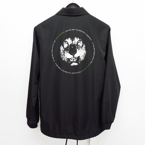 実際に弊社で買取させて頂いたBack Channel/バックチャンネル コーチジャケット バックプリント ブラック/Mの画像 1枚目