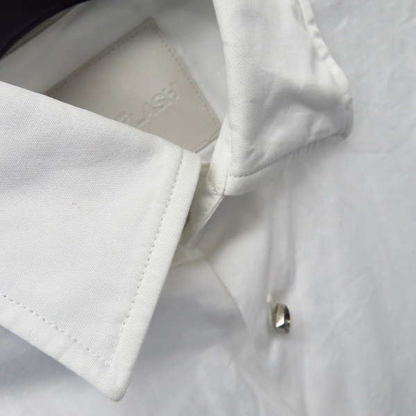 実際に弊社で買取させて頂いたBACKLASH/バックラッシュ レザーハイピング コットンシャツ 1306-01/3（L）の画像 4枚目