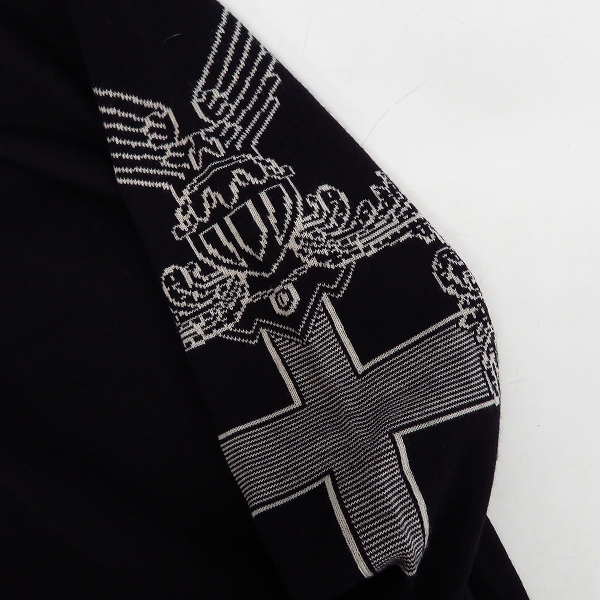 実際に弊社で買取させて頂いたBALLY/バリー 袖プリント ウール100％ プルオーバー Vネック ニット/セーター Size：48の画像 5枚目