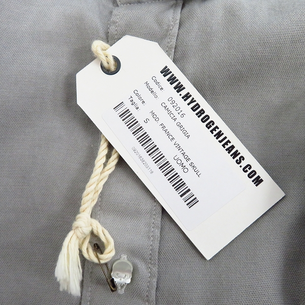 実際に弊社で買取させて頂いたHYDROGEN/ハイドロゲン 1ポイントスカル ロングスリーブ/長袖 コットンシャツ Size：Sの画像 8枚目