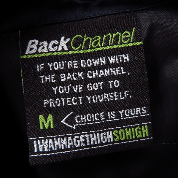 実際に弊社で買取させて頂いたBack Channel/バックチャンネル コーチジャケット バックプリント 襟刺繍 ネイビー/Mの画像 2枚目
