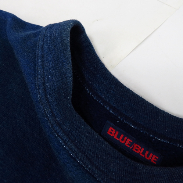 実際に弊社で買取させて頂いたBLUE BLUE/ブルーブルー インディゴノースリーブスウェット/ボーダー柄タンクトップ 1/M 2点セットの画像 4枚目