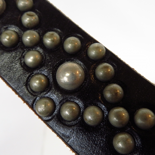 実際に弊社で買取させて頂いたHTC/エイチティーシー ナロースタッズ レザーベルト 34の画像 5枚目