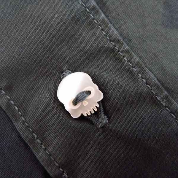実際に弊社で買取させて頂いた【未使用】HYDROGEN/ハイドロゲン カモフラ/迷彩柄 スカル刺繍 ハーフスリーブ/半袖 シャツ Size：Sの画像 6枚目