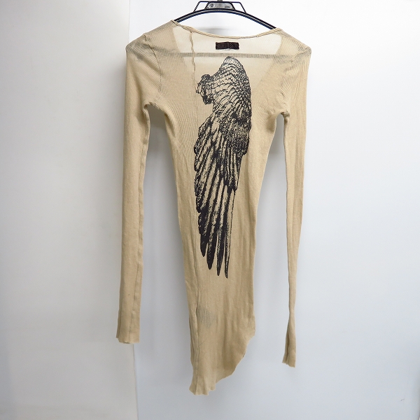 実際に弊社で買取させて頂いたIF SIX WAS NINE/イフシックスワズナイン WING WIRED/LSV/BP バックフェザープリント 長袖 カットソー/1の画像 1枚目