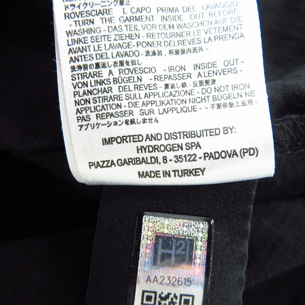 実際に弊社で買取させて頂いたHYDROGEN/ハイドロゲン 左肩スカルボタン長袖Tシャツ/Sの画像 4枚目