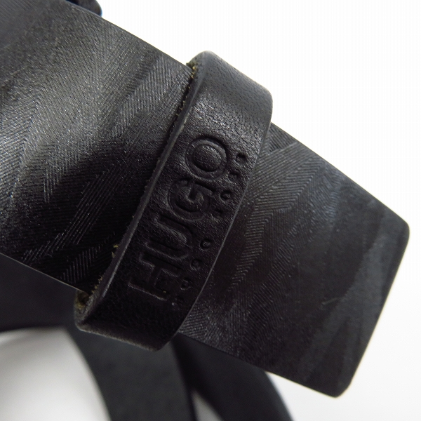 実際に弊社で買取させて頂いたHUGO BOSS/ヒューゴボス ベルト レザー/革 ブラック 95/36の画像 2枚目