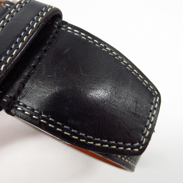 実際に弊社で買取させて頂いたBURBERRY LONDON/バーバリー ロンドン レザーベルト ブラックの画像 6枚目
