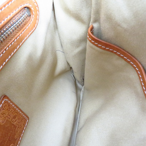 実際に弊社で買取させて頂いたHUNTING WORLD/ハンティングワールド スティングレイ/エイ革 レザーコンビ ショルダーバッグの画像 8枚目