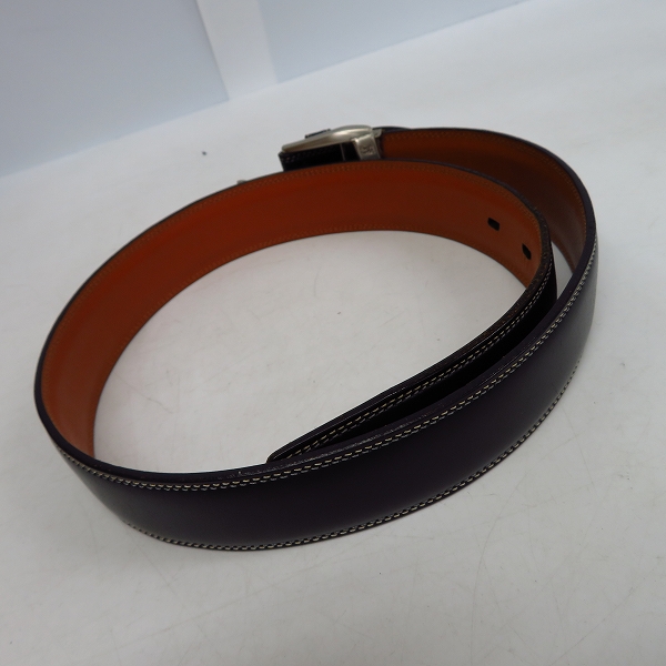 実際に弊社で買取させて頂いたBURBERRY LONDON/バーバリー ロンドン レザーベルト ブラックの画像 5枚目