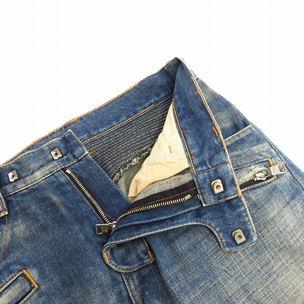 実際に弊社で買取させて頂いたBALMAIN/バルマン 13AW バイカーデニムパンツ ダメージ加工 T500 B983V/30の画像 6枚目