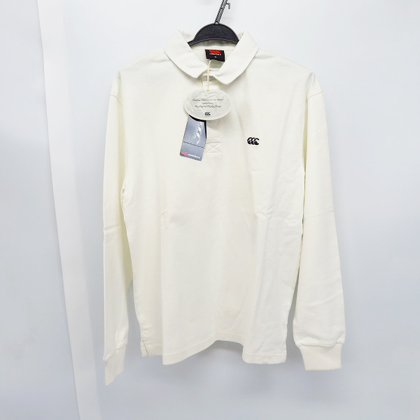 実際に弊社で買取させて頂いた【未使用】CANTERBURY/カンタベリー Rugby JERSEY ポロシャツ ホワイト/M