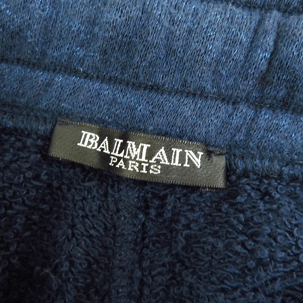 実際に弊社で買取させて頂いたBALMAIN/バルマン スウェット バイカーパンツ ネイビー/Sの画像 2枚目