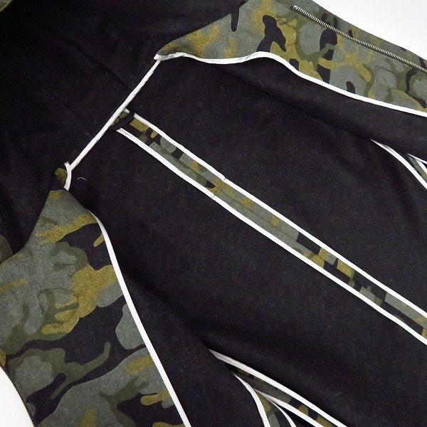 実際に弊社で買取させて頂いたHYDROGEN×Luigi Bianchi Mantova/ハイドロゲン×ルイジビアンキマントヴァ 迷彩 カモフラ フード ダッフルコート 46の画像 2枚目