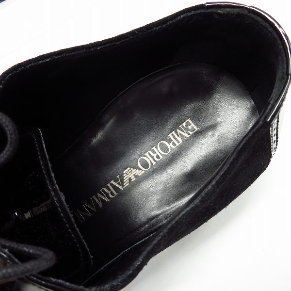 実際に弊社で買取させて頂いたEMPORIO ARMANI/エンポリオアルマーニ スエード/エナメル レザーシューズ/44の画像 4枚目
