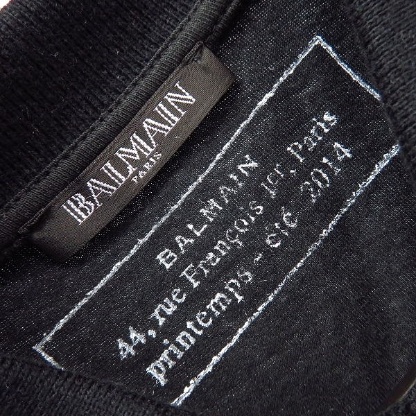 実際に弊社で買取させて頂いたBALMAIN/バルマン 14SS ポロシャツ ボーダー サイドジップ Sの画像 2枚目