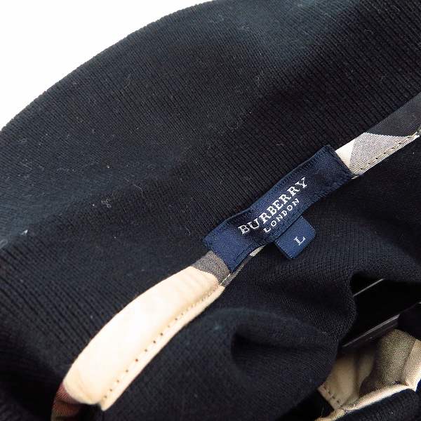 実際に弊社で買取させて頂いたBURBERRY LONDON/バーバリー ロンドン 三陽商会 ブラック ポロシャツ/Lの画像 5枚目
