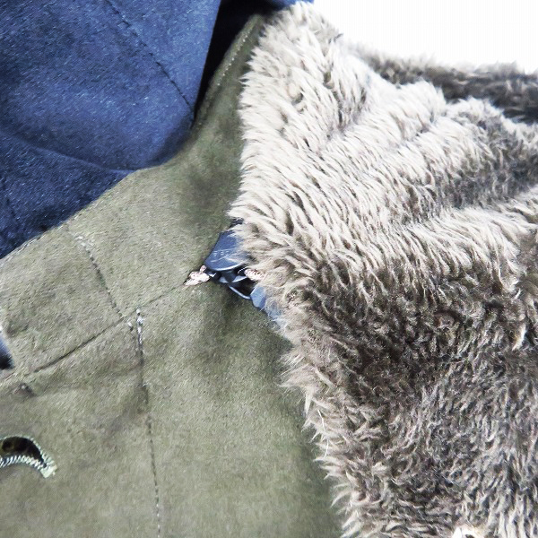 実際に弊社で買取させて頂いた【未使用】FACTOTUM/ファクトタム モールスキンストレッチアラスカンコート 01030534 カーキ/46の画像 7枚目