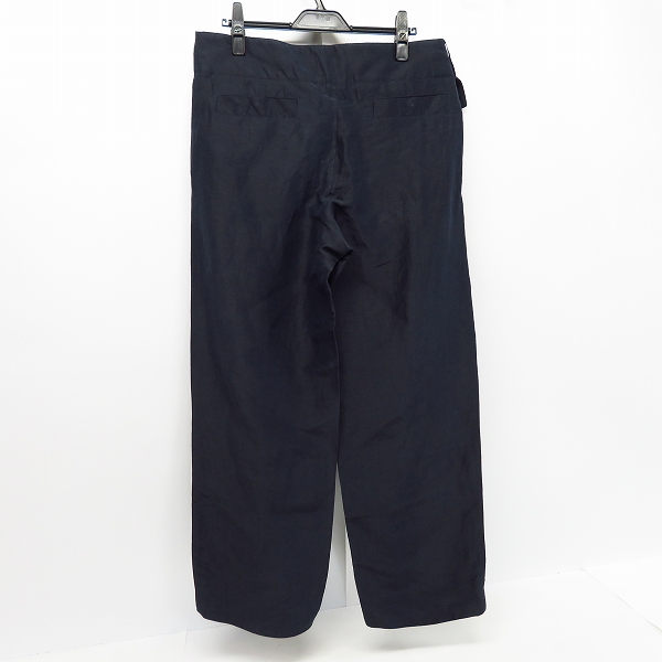 実際に弊社で買取させて頂いたGIORGIO ARMANI/ジョルジオアルマーニ リングベルト付き ワイドリネンパンツ/48の画像 1枚目