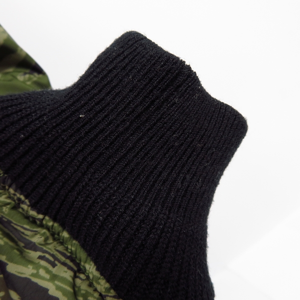 実際に弊社で買取させて頂いたBack Channel/バックチャンネル MA-1/フライトジャケット リバーシブル ゴーストライオンカモ ネイビー/Mの画像 8枚目