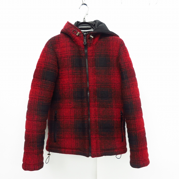 実際に弊社で買取させて頂いたHYDROGEN×Luigi Bianchi/ハイドロゲン×ルイジビアンキ 中綿チェック柄フーディージャケット 46