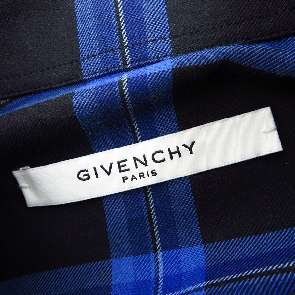 実際に弊社で買取させて頂いたGIVENCHY/ジバンシィ チェック シャツ 16J 6256 417/38の画像 2枚目