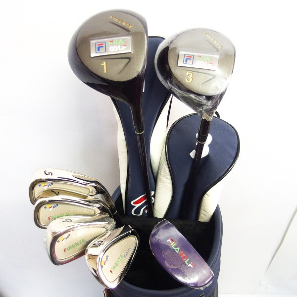 実際に弊社で買取させて頂いた【未使用含】FILA/フィラ FIRENZE レディースゴルフクラブ 7本セット キャディバッグ付き