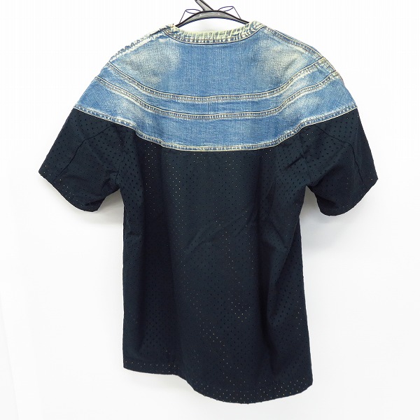 実際に弊社で買取させて頂いたkolor/カラー 15ss  デニム/メッシュ切替 ドッキングカットソー 2 の画像 1枚目