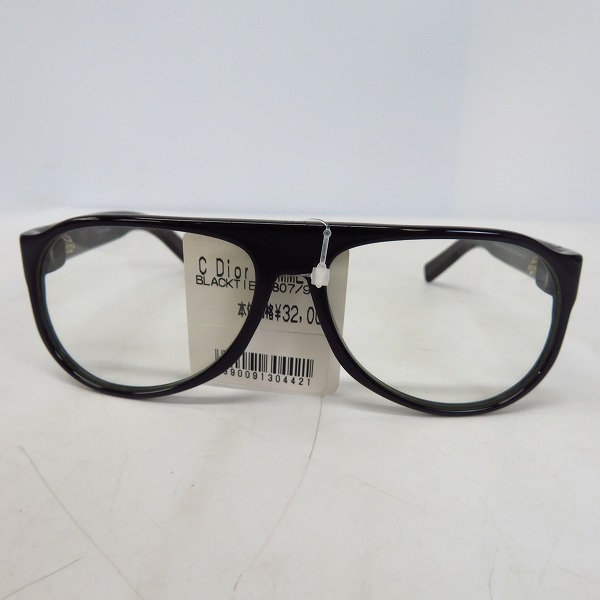 実際に弊社で買取させて頂いた【未使用】Dior Homme/ディオールオム メガネフレーム BLACK TIE1の画像 1枚目