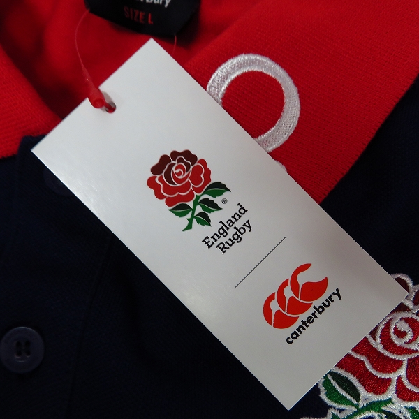 実際に弊社で買取させて頂いた【未使用】canterbury/カンタベリー England Rugby ポロシャツ M,Lサイズ 6点セットの画像 5枚目