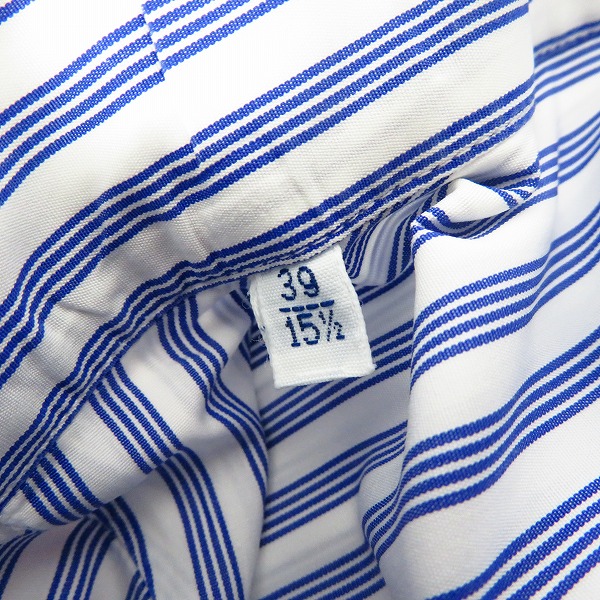 実際に弊社で買取させて頂いたBARBA×BARNEYS NEWYORK/バルバ×バーニーズニューヨーク ストライプ柄 ドレスシャツ/39の画像 3枚目